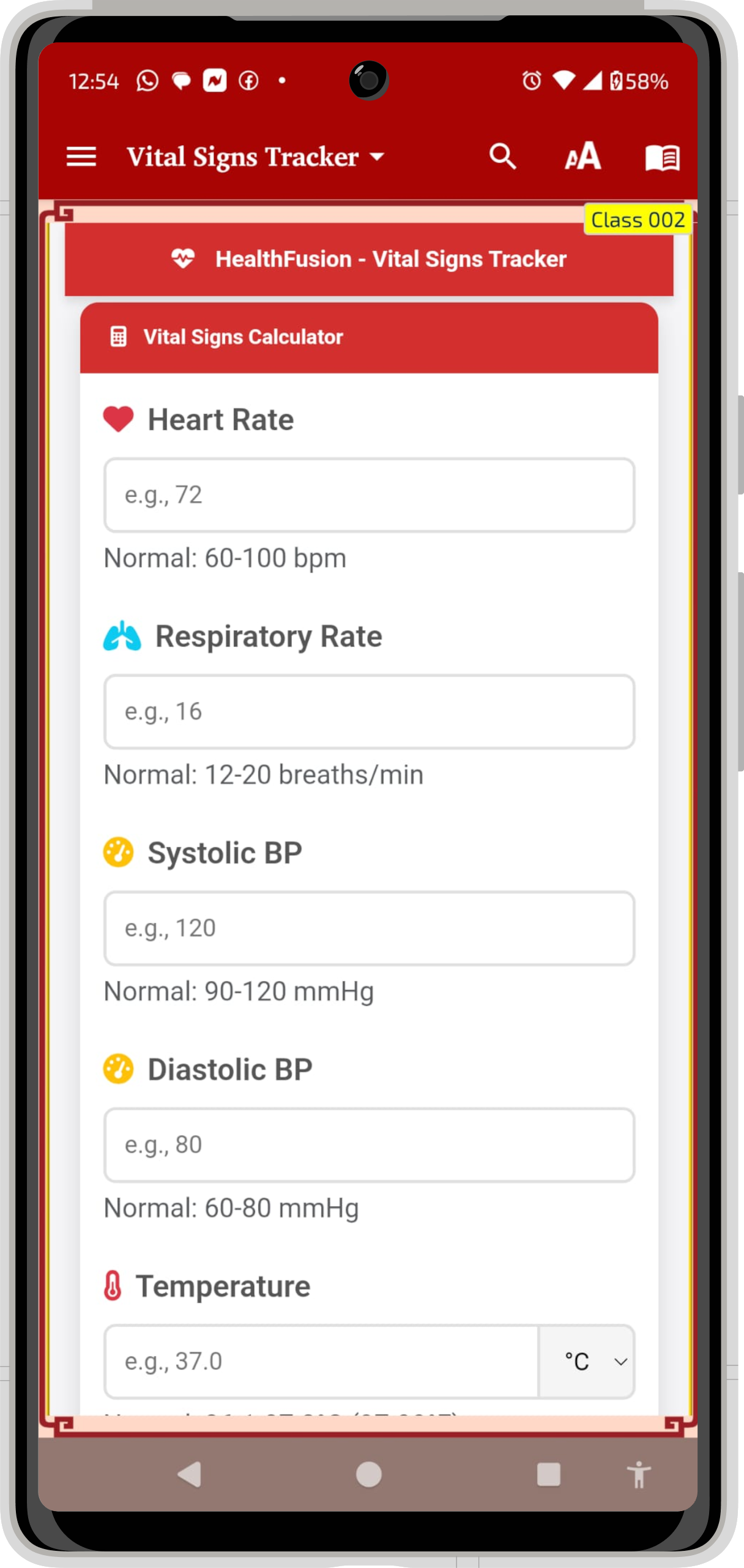 NHOS Mobile App Interface with comprehensive health tools